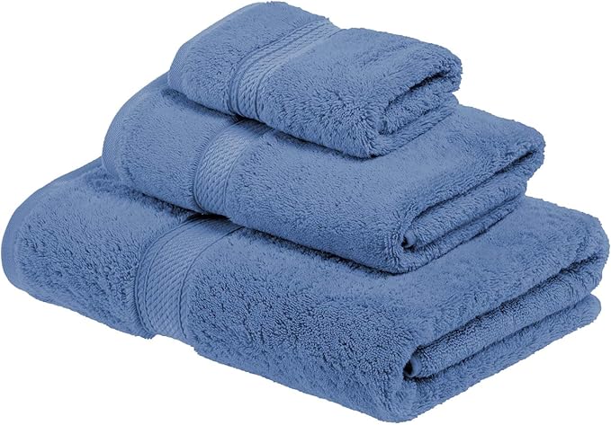 SUPERIOR Solid Egyptian Cotton Towel Set, Hand Towel 20” x 30”, Bath Towel 30”