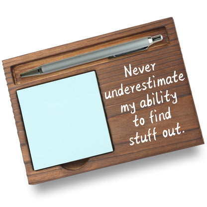 Pariveca Funny Coworker Gift Sticky Note Holder, Office Humor Desk Organizer Appreciation Thank You Gift for Coworker Friend Boss Mentor, Funny Desk Accessory PB069