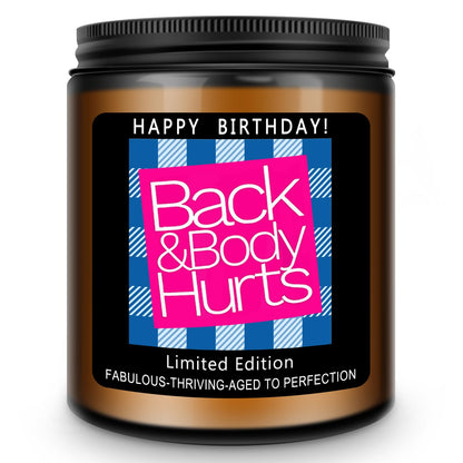 Homsolver Birthday Gifts for Women Men, Happy Birthday Decoration Candles Gift for Her Him, Funny Friendship Mom Dad Sister Friends Wife Husband Present Ideas - Lavender Scented Candle