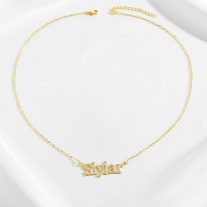 RESVIVI Dainty Custom Name Necklace Personalized Nameplate Necklace Customized Name Jewelry Gift for Women Mother