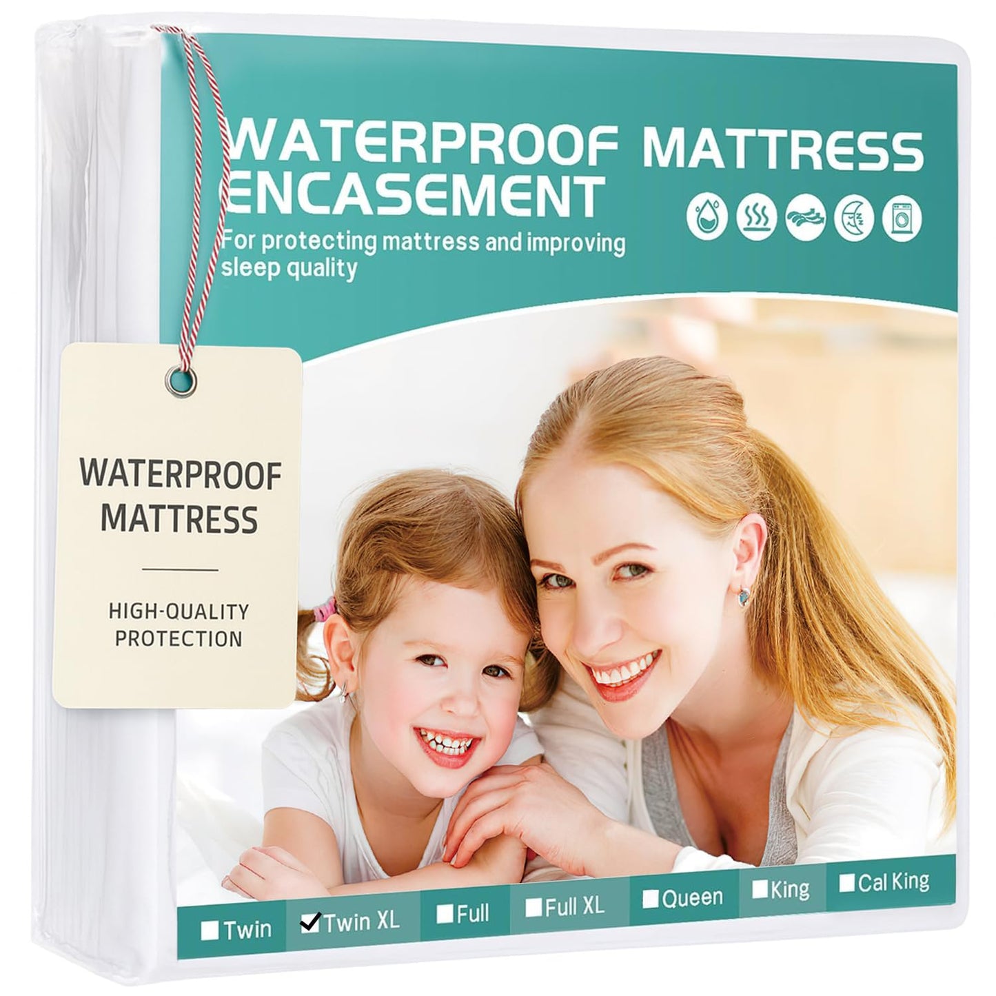 39"x80" Twin XL Mattress Protector 9" Depth【Dorms Hotel Exclusive】 Box Spring Mattress Cover Waterproof Soft Noiseless Breathable Mattress Encasement
