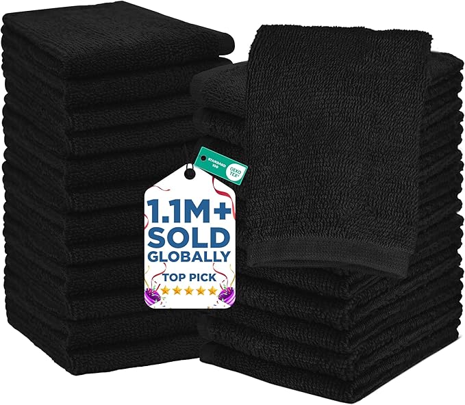 DAN RIVER 24 Pack Wash Cloths for Showering