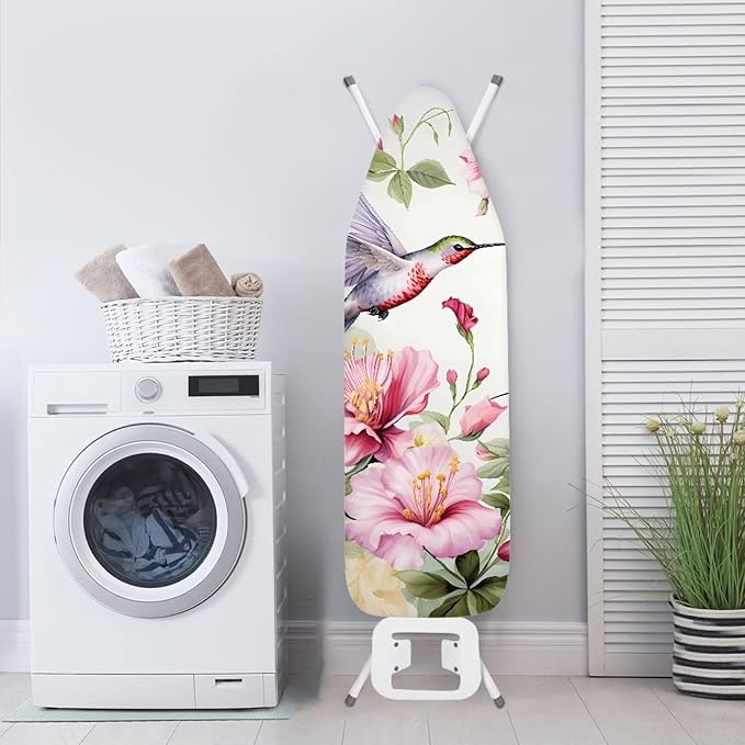 ZDCUSTOM Flower Hummingbird Ironing Board Cover Iron Board Cover Large Fits All