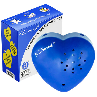 EZSound Voice Recorder for Teddy Bear | 30 sec Voice Box for Stuffed Animal | Personal Recordable Button | Custom Build a Bear Heart for Plush, Gifts, Messages, Kids | Music Sound Module with Speaker