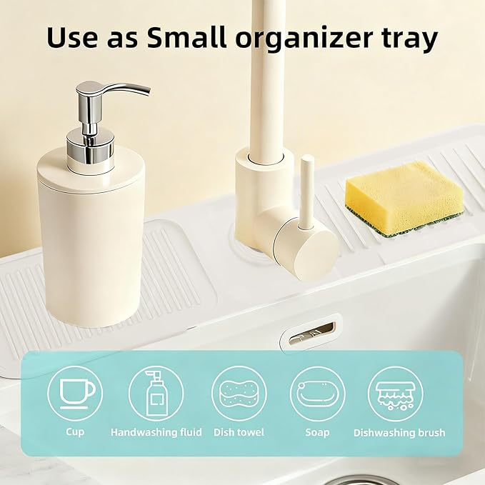 24 Inch Longer Faucet Mat, kitchen sink splash guard-Kitchen Sink Faucet Mat
