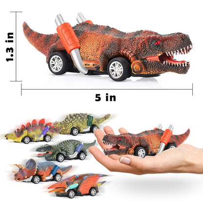 Stfitoh Toys for 2 3 4 5 6 Year Old Boys Girls, Dinosaur Toys for Boy Age 2-6 Year Old Kids Dino Cars Toy Gifts for Boys Age 2 3 4 5 6 Toddler Toy Birthday Xmas Gifts for Kids