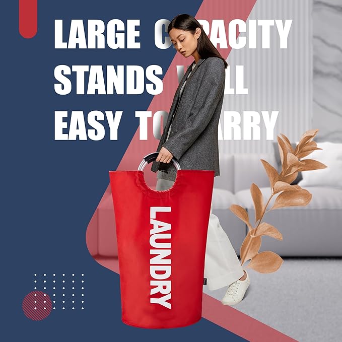 Caroeas 100L Laundry Basket, Large Laundry Hamper, Laundry Bag