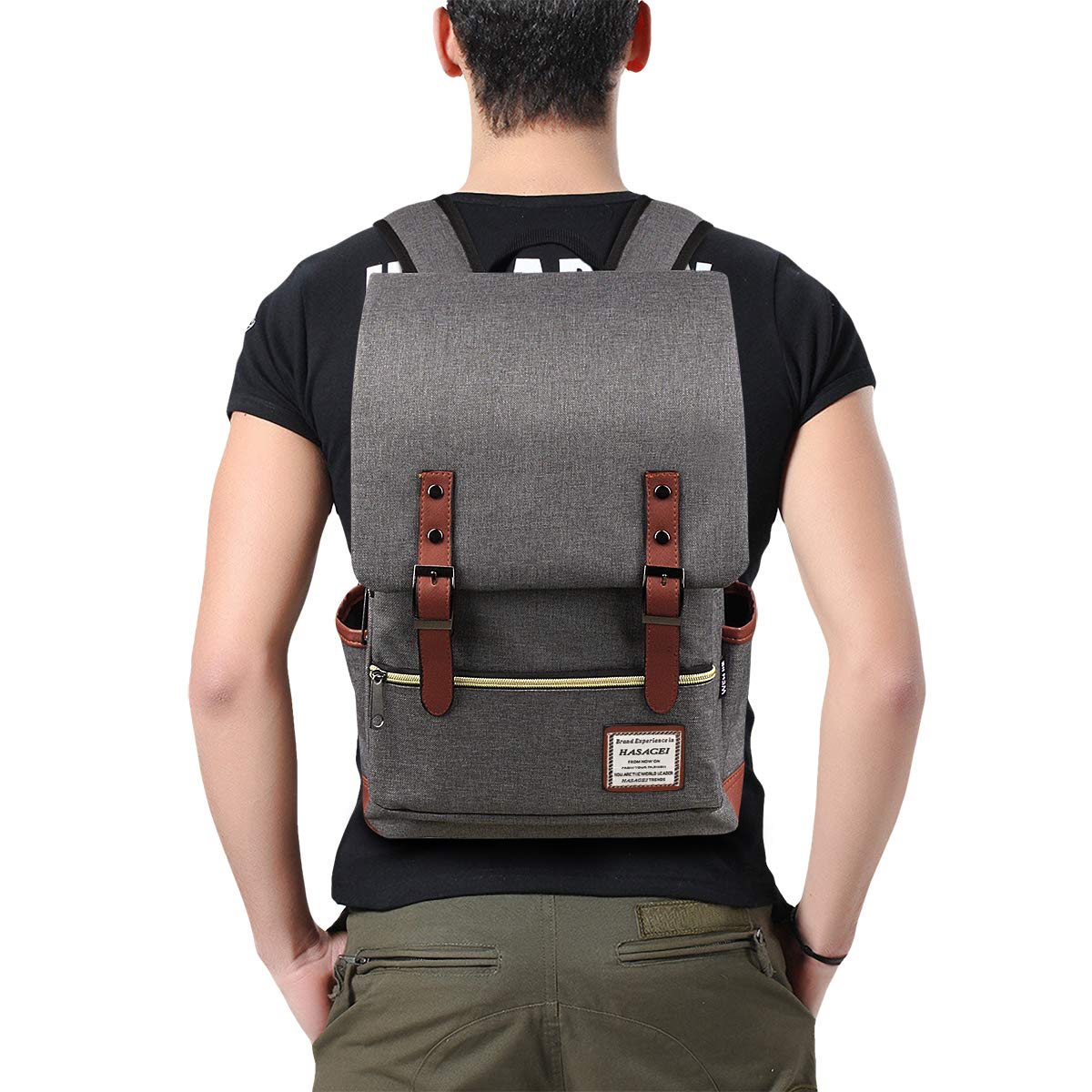 HASAGEI Backpack Vintage Unisex Rucksack Daypack Casual School Travel Laptop Tablet Bags
