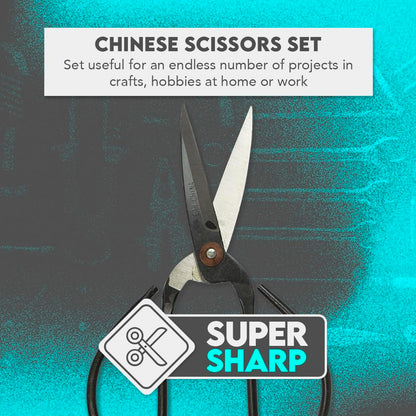 SE Chinese Scissors with Super Sharp Edges Suitable for Embroidery, sewing, Craft, Art Work, and Everyday Usage (6-Inch)