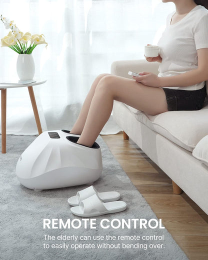 RENPHO Foot Massager Machine with Heat [2026 Upgraded], Shiatsu Foot Massager for Plantar Fasciitis, Foot Massager Machine for Women, Wireless Control, True Full Foot Massager, Up to Size 14, BK