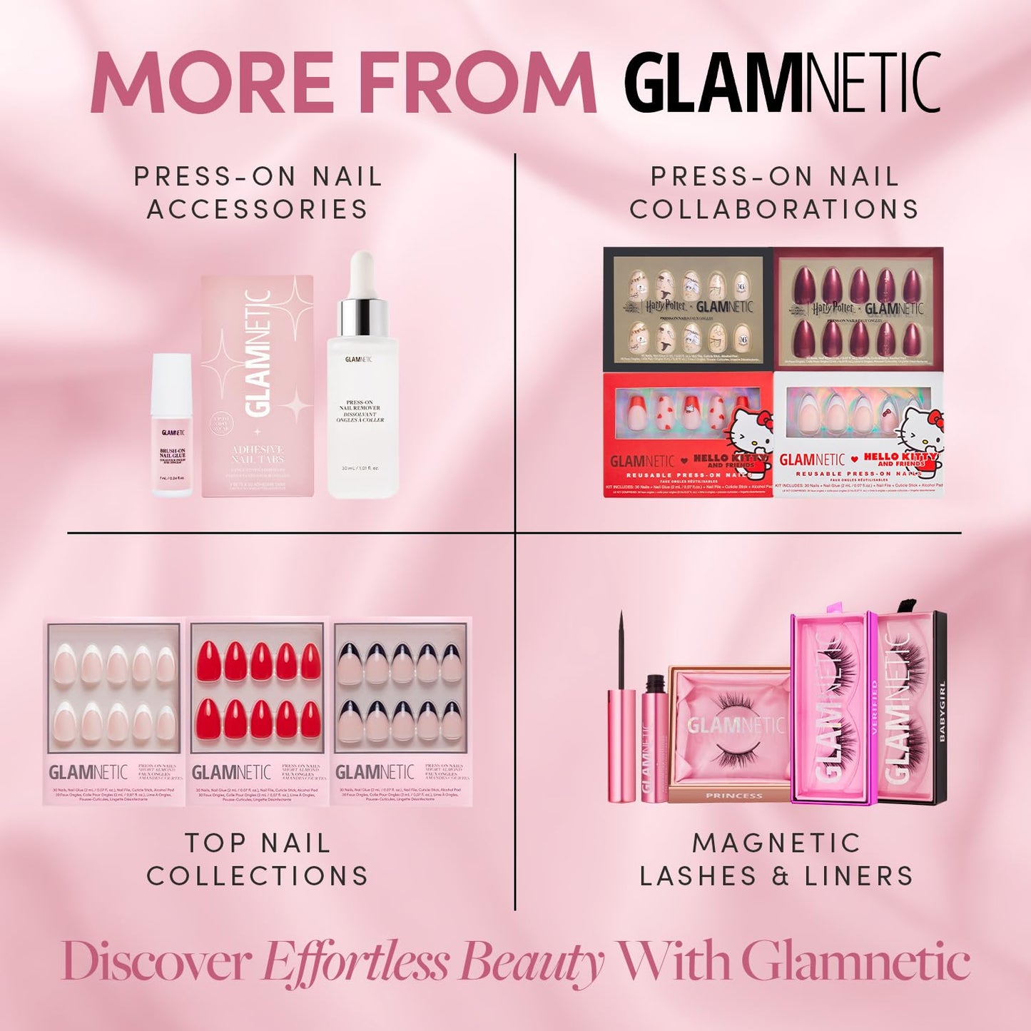 Harry Potter™ x Glamnetic Press On Nails - Hogwarts™ | Semi-Transparent Multi Graphic Short Oval Nails in a Glossy Finish | 15 Sizes - 30 Nail Kit with Glue