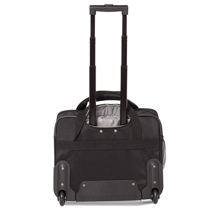 Aerolite Ryanair Priority Boarding, Easyjet Plus, BA, WizzPriority, Jet2 Approved Rolling Padded Laptop Case Bag 2 Wheels - Fits up to 15.6", Business Trolley Hand Cabin Luggage Case (Black x2)