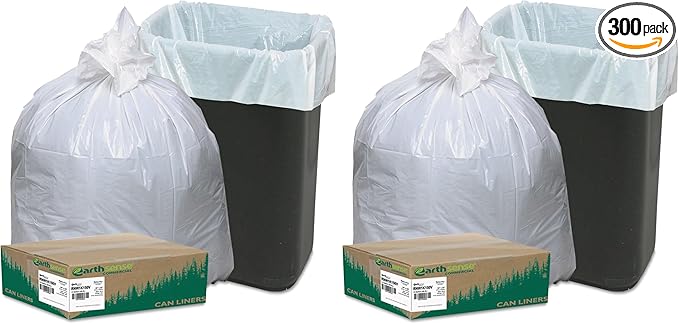 Earthsense Commercial RNW1K150V Recycled Can Liner, 13 gal, .85 mil