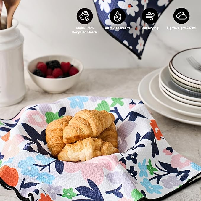 RECYCO Waffle Kitchen Towel Set of 2
