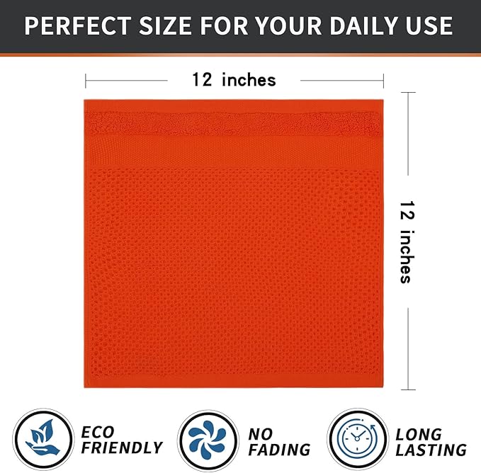 Homaxy 100% Cotton Dish Cloths, 8 Pack