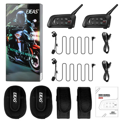 EJEAS V6C Professional Football Referee Bluetooth Intercom, 2 People Wireless Bluetooth Headset with Running Armband for Soccer Hockey Rugby Sports (2 Pack)