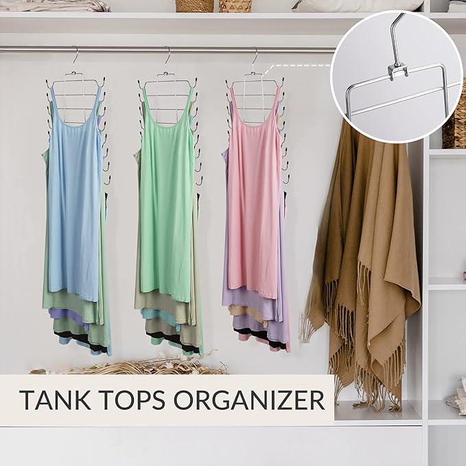 ZEDODIER 4 Pack Tank Top Hanger Space Saving, Bra Hangers