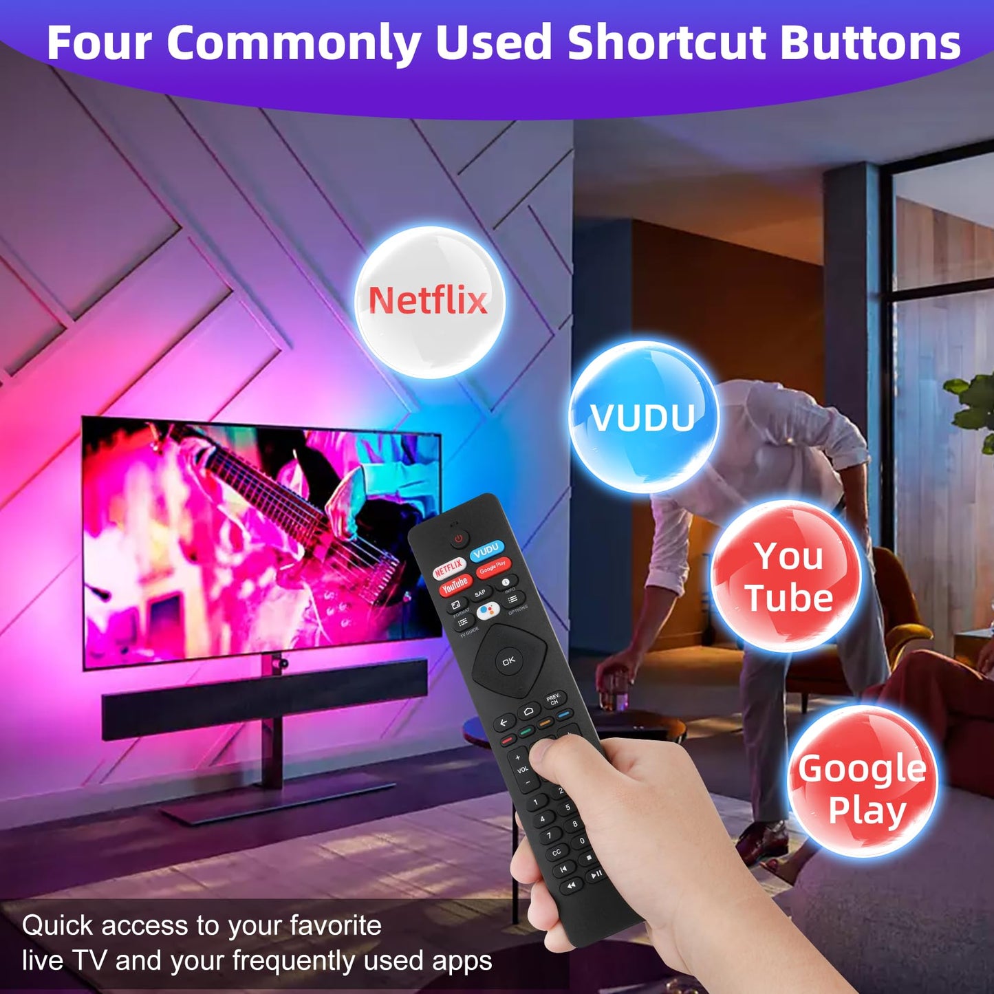 Voice Remote Control for phillips Voice TV Replacement. Universal Remote Control for Philip 4K UltraHD Smart Android TV with Google Assistant. for Philips 43" 50" 55" 65" 75" Class 5704 5504 5604 5806