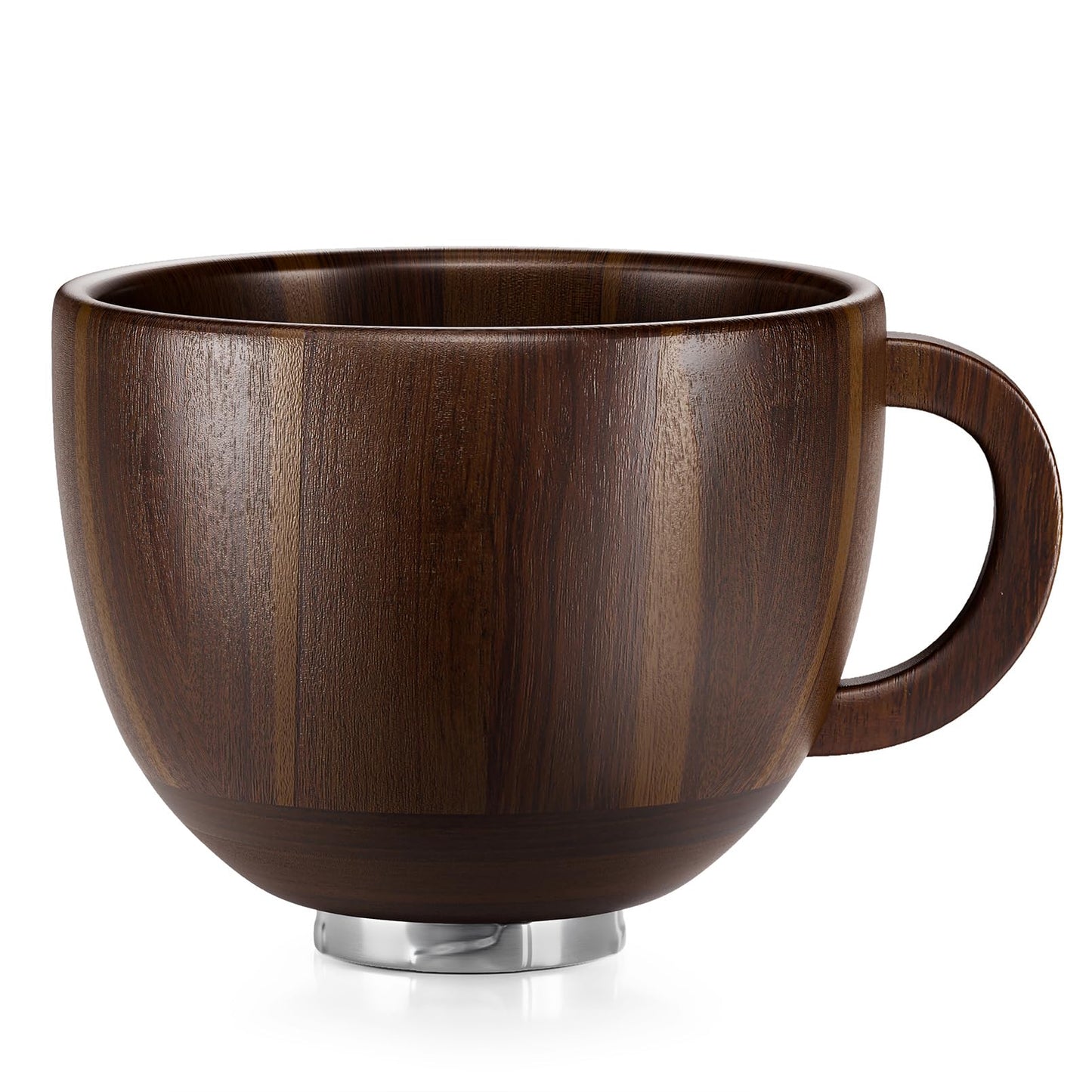 SpaceAid Wooden Bowl with Handle, Kitchen Space Aid Acacia Wood Mixing Bowls Holder for Stand Mixer, Compatible with 4.5 & 5 QT Tilt-Head Models Kitchen, Natural Wood