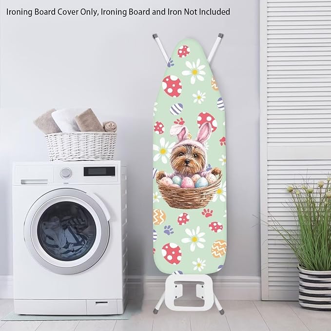 Easter Egg Dog Ironing Board Cover Large Christmas Pattern Extra Wide Table Top