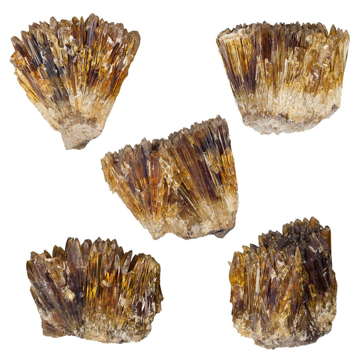 mookaitedecor Bundle - 2 Items: Natural Raw Amber Calcite Crystal Cluster Geode Stone & Angel Aura Quartz Geode Stone Titanium Coated Rock Crystal Specimen for Home Decor