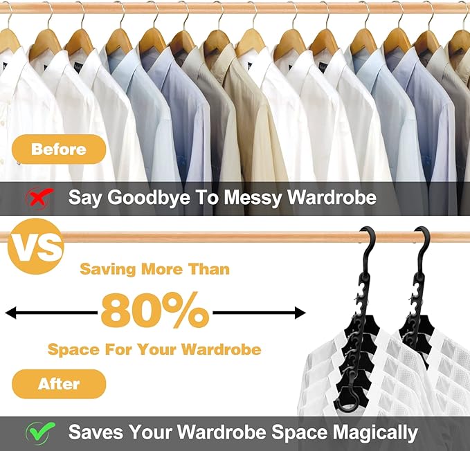 24-Pack-Closet-Organizers-and-Storage, Closet-Organizer-Hangers 5 Holes