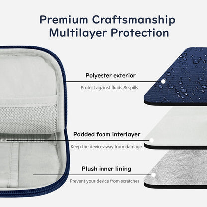 Dadanism 13 Inch Tablet Sleeve Padded Carrying Case for iPad Pro 13" M4 2024, iPad Air 13", iPad Pro 12.9", Samsung Galaxy Tab S10+ Plus/S9 FE+/S9+ Plus 12.4", reMarkable Paper Pro 11.8", Indigo