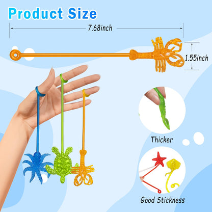 Valentines Sticky Hands Bulk 48PCS Valentines Day Gifts for Kids Classroom Prizes Valentines Party Favors for Kids Stretchy Heart Sticky Hand Toy Valentines Day Goodie Bag Stuffers Kid Party Supplies