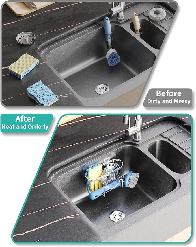 HapiRm Multifunctional Adhesive Kitchen Sink Organizer
