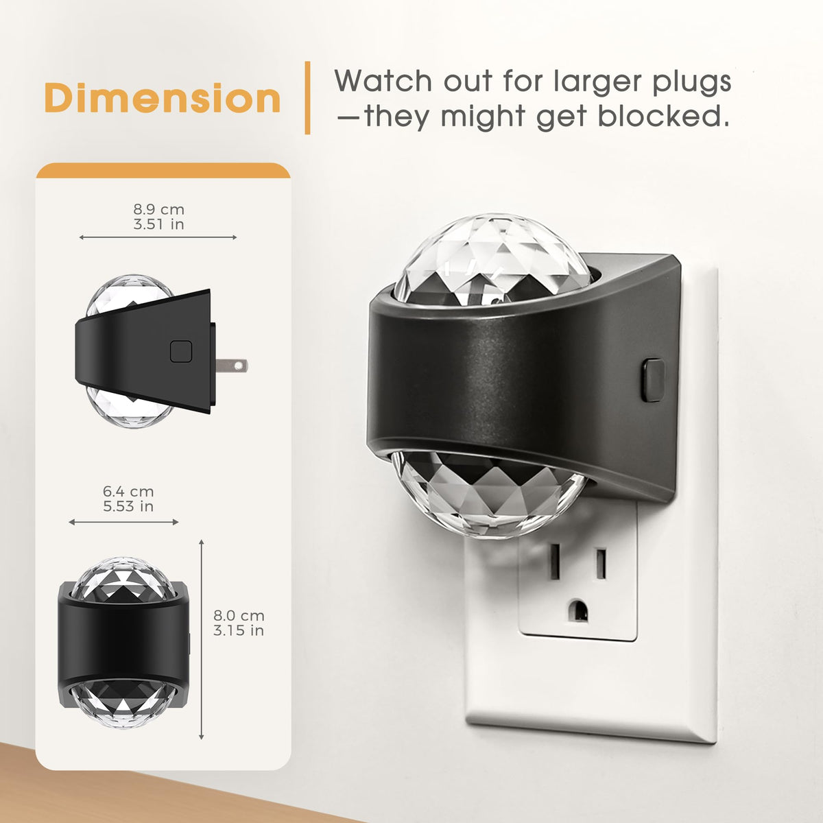Night Light, Night Lights Plug into Wall, Night Light for Bedroom, Dimmable Brightness, LED Dusk to Dawn Sensor Nightlight for Nursery, Bathroom, Home Decor, Gaming Room, Daylight White 5000k