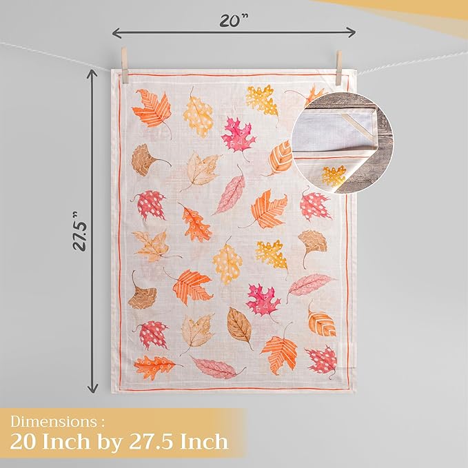 Maison d' Hermine Kitchen Towels Set of 3 100% Cotton 20" x 27.5" Reusable