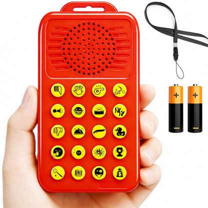 Sound Effects Machine - Gifts for Boys - 20 Hilarious Sounds - Boys Prank Gifts for Kids - 3 4 5 6 7 8 9 10 Year Old Boy Gift - Fun Boys Toys Age 3-13 - Cool Gadgets for Teens Gift (red-B)