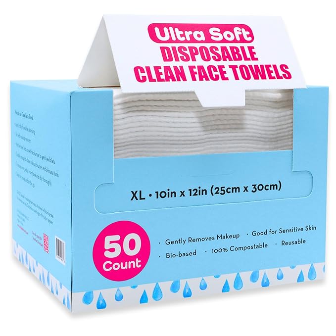 Elizabeth Mott Thank Me Later Disposable Face Towels – 100% Biobased Facial