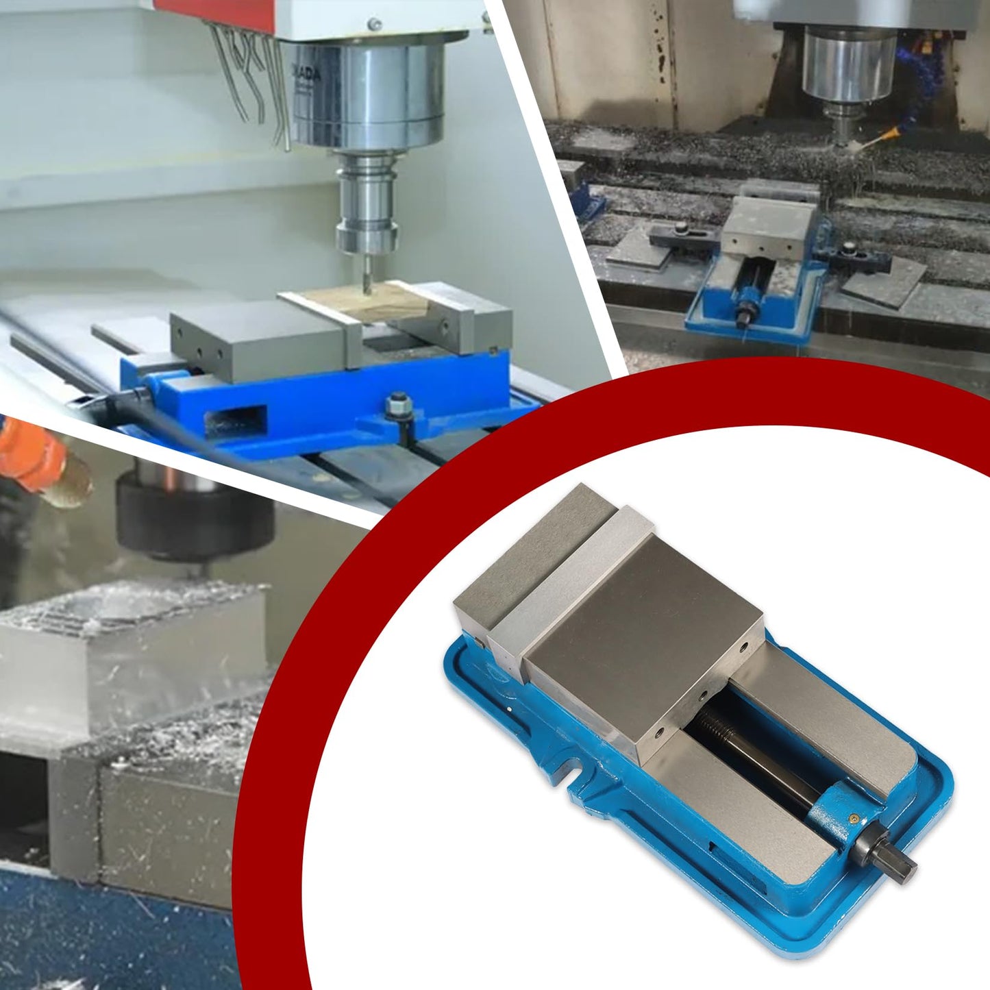 findmall Accuracy Mill Vise Without Base 6 X 5-1/2" for Milling Shaping and Drilling Machines