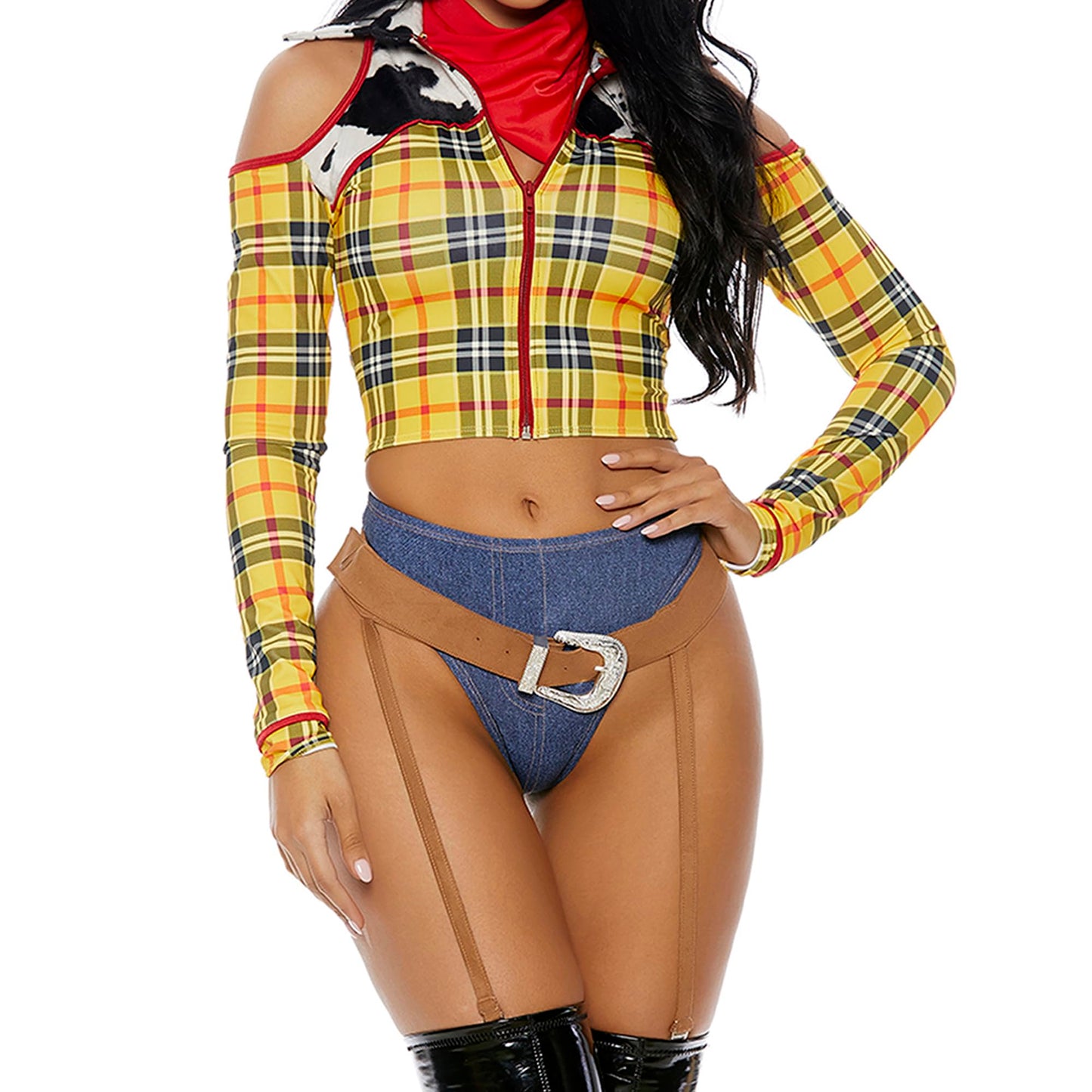 Forplay Women's Playtime Sheriff Sexy Cowboy Movie Character Costume Adult Costume, Yellow, XS/S