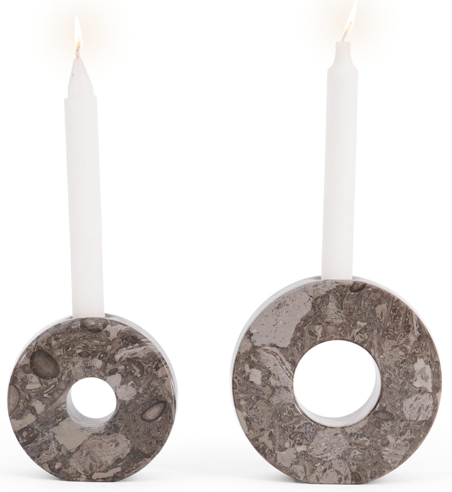 SPESHSTONES Marble Candle Holder Set of 2 Handmade Candlestick Holders for Taper Candles, Stone Candle Holders for Candlesticks, Centerpieces for Tables & Entryway Table Decor, Candle Stick Holders