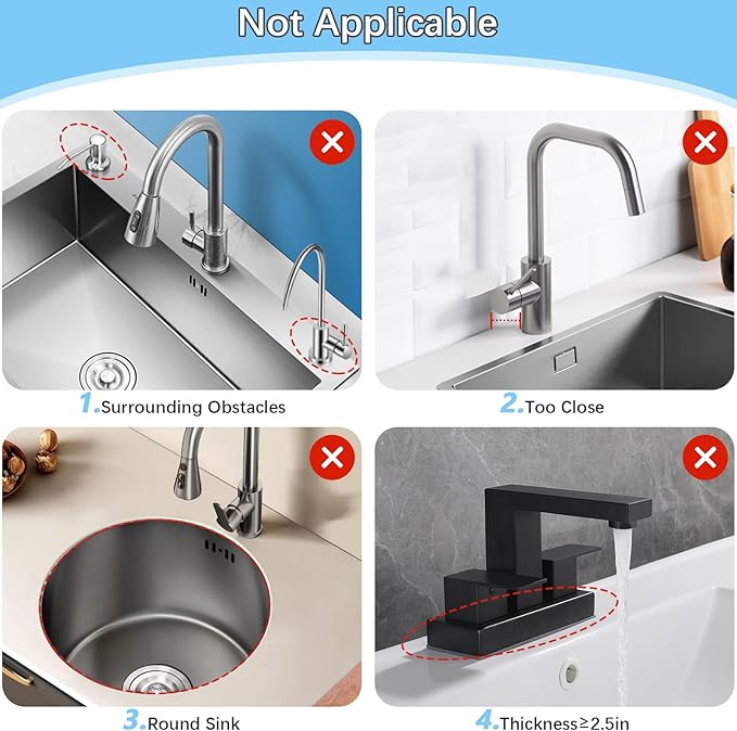 5° Slope Kitchen Sink Faucet Mat, Kitchen Sink Splash Guard, Silicone Material