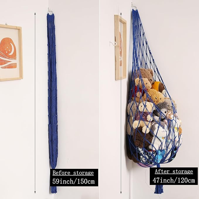 Stuffed Animal Storage Toy Hammock Corner Hanging Net