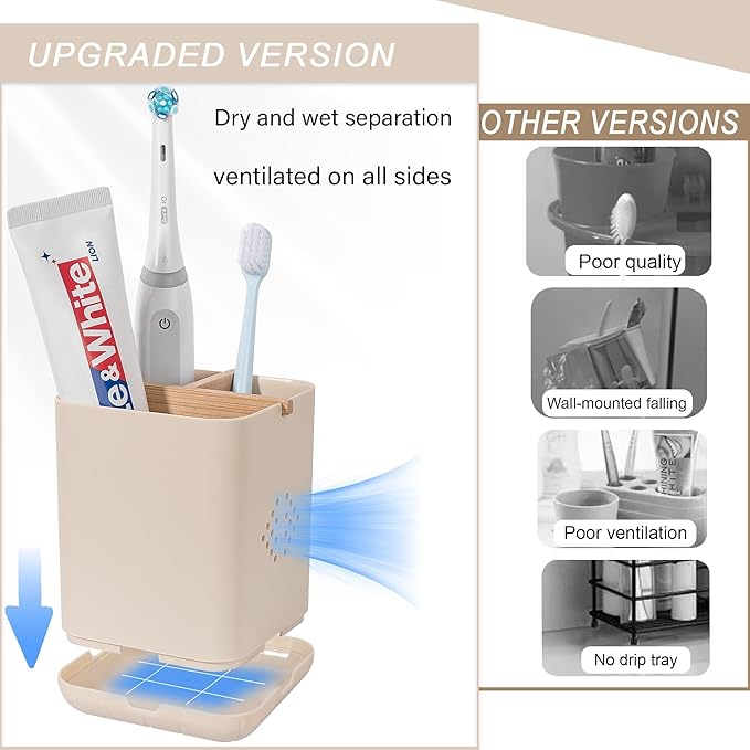 Toothbrush Holders for Bathrooms, Electric Toothbrush Holder Kids Toothbrush