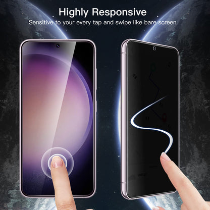 JETech Privacy Screen Protector for Samsung Galaxy S23 5G 6.1-Inch with Camera Lens Protector, Anti-Spy Tempered Glass Film, Fingerprint ID Compatible, 2-Pack Each