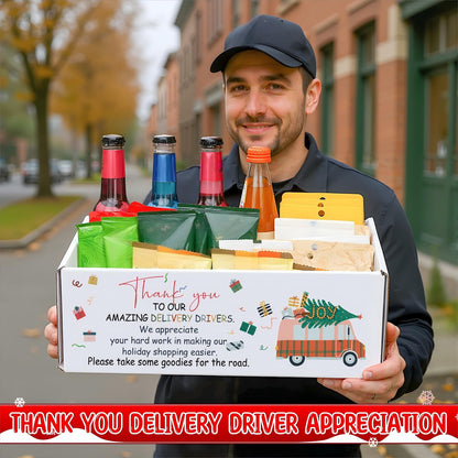 Epakh Christmas Snack Box for Delivery Driver Thank You to Our Amazing Delivery Driver Gifts Boxes Thank You Gifts for Courier, Postal Workers, Mail Carriers, Bus Drivers