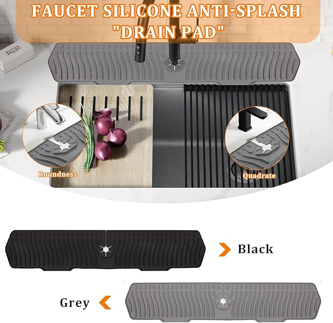 30 Inch Sink Splash Guard, Longer Silicone Sink Mat