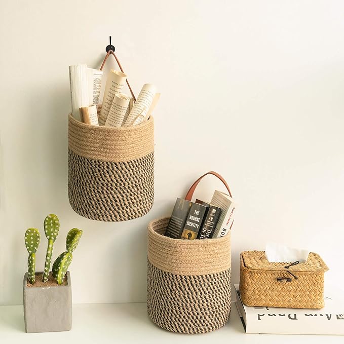 Goodpick 2pack Jute Rope Hanging Basket