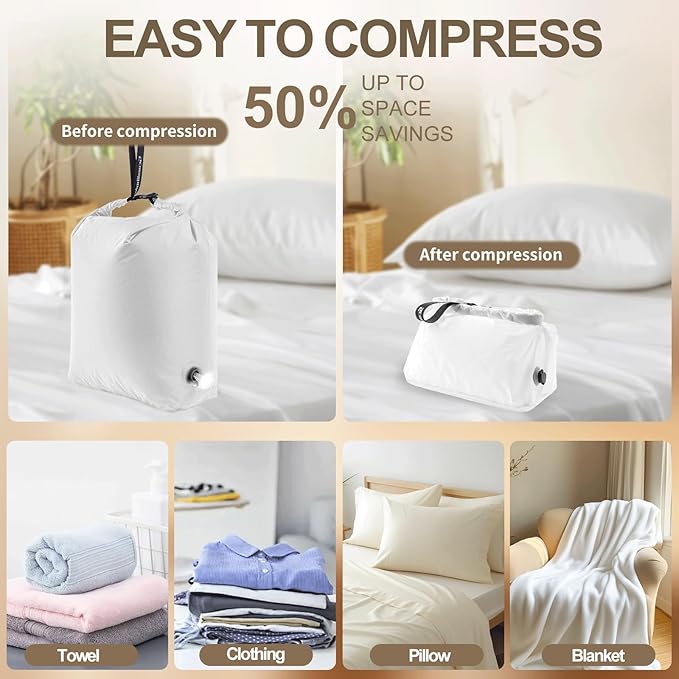 Travel Laundry Bag, Vacuum Compression Dirty Clothes Travel Bag Waterproof Wet