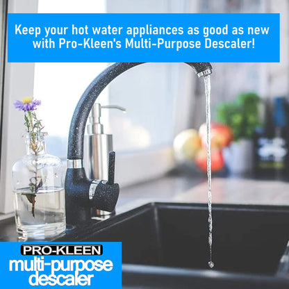Pro-Kleen Descaler Liquid Multi-Purpose Descaler, Fast-Acting Concentrate & Dissolves Limescale, Optimises Performance & Prolongs Life of Coffee Machine, Kettle, Iron, Shower heads, Taps and More 5L