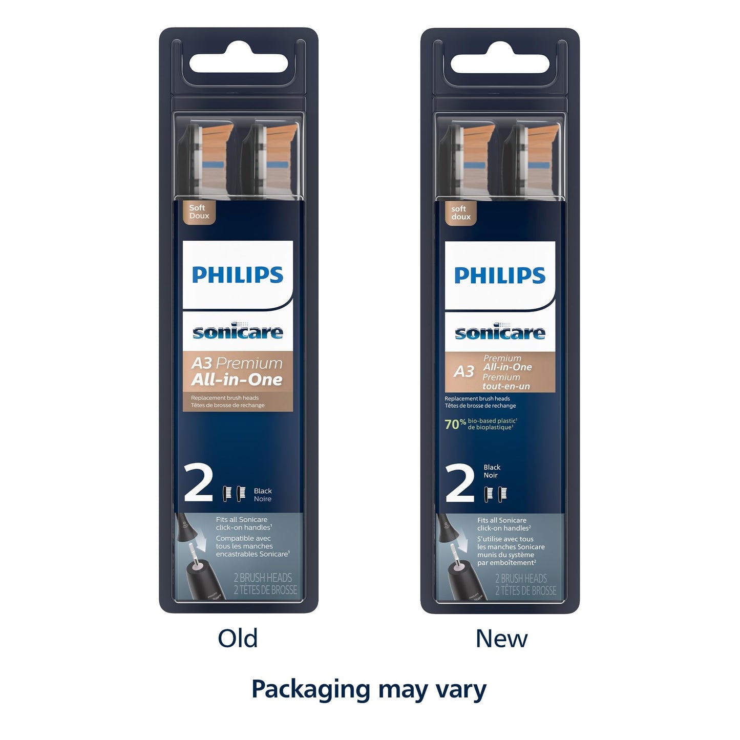 Philips Sonicare A3 All-in-One - Genuine Replacement Electric Toothbrush Heads, White, 4 Pack One Year Supply, HX9094/65