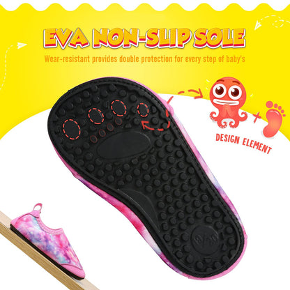 Yorgou Baby Boys Girls Water Shoes Toddler Beach Shoes Barefoot Aqua Socks Non-Slip for Pool Beach
