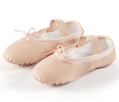 Lily's Locker - Ballet Shoes for Girls Full Sole Leather Dance Shoes for Children and Adults (Beige, 10 UK Child)