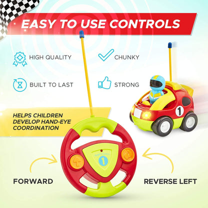 Tippi My First Remote Control Cars for 1, 2, 3 Year Olds - Car Toy for Toddler Boys or Girls - For Kids Age 1-3, Suitable for Children Age 18 Months+