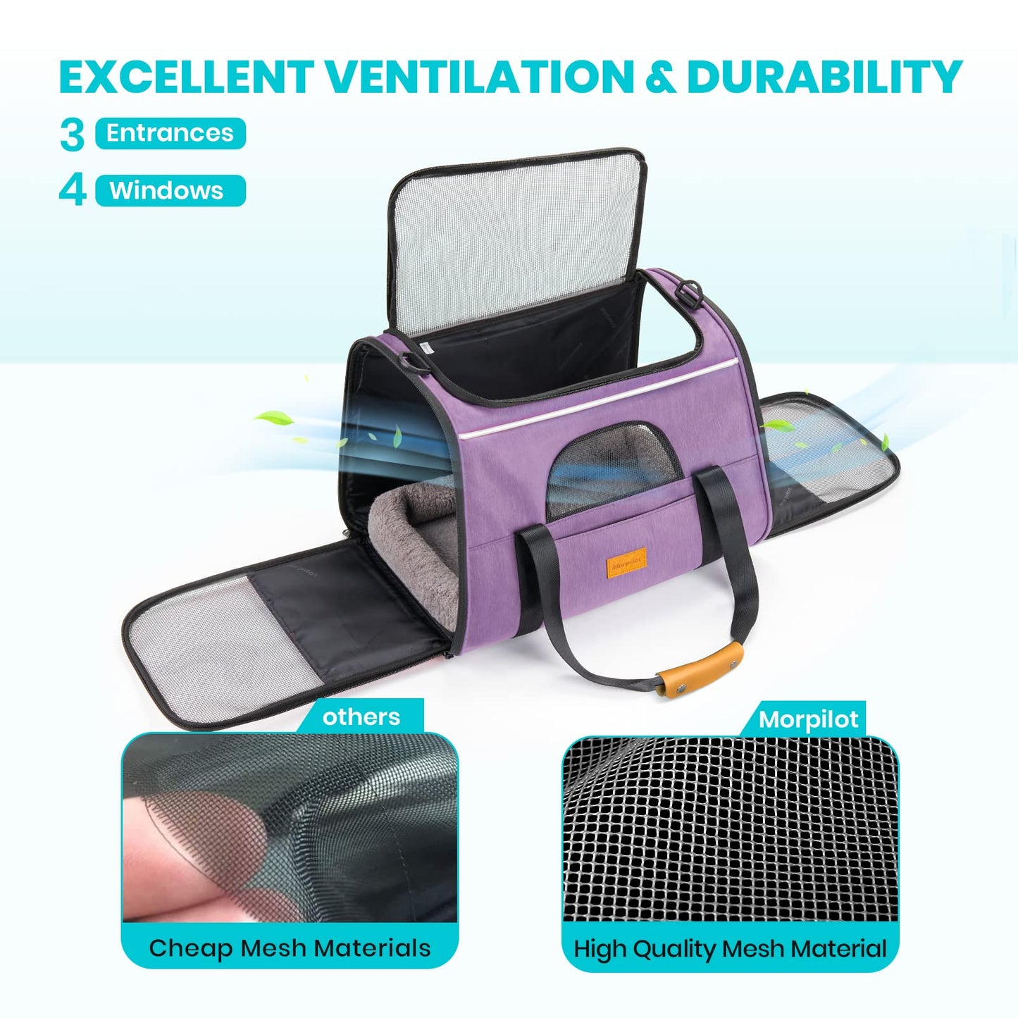 Morpilot Breathable Mesh Small Animal Carrier with Travel Cage and Water Bottle for Hamster, Guinea Pig, Rat, Sugar Glider, Hedgehog, Squirrel - Pink